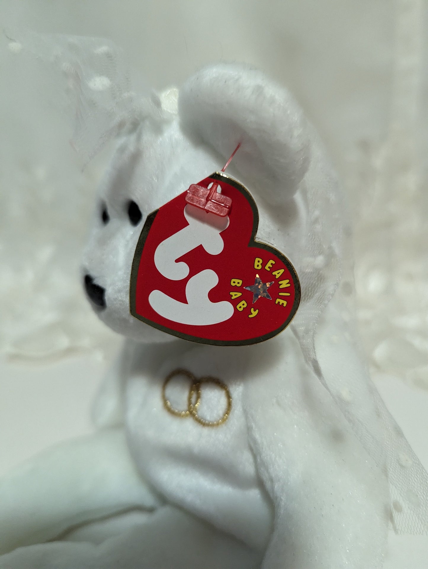 Ty Beanie Baby - Mrs. The Bride Bear (8.5in) - Vintage Beanies Canada