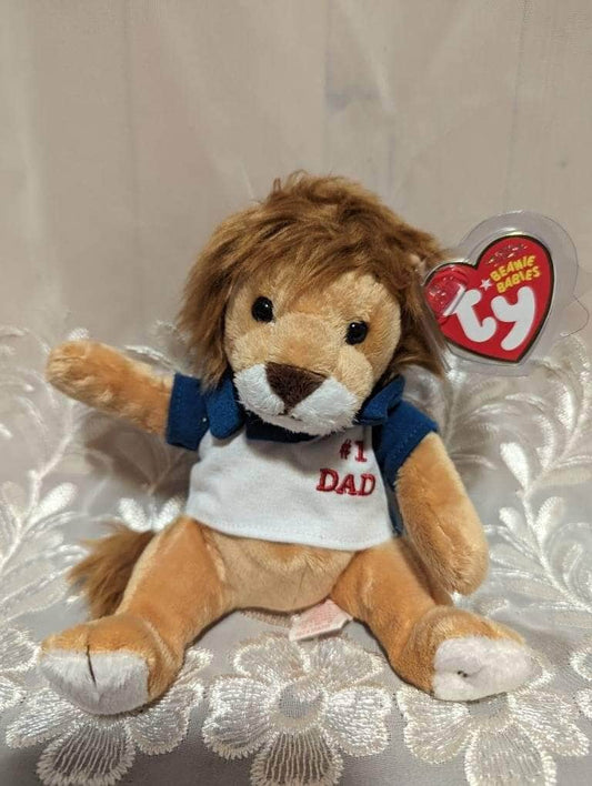Ty Beanie baby- My Dad The Father's Day Lion (6in) - Vintage Beanies Canada