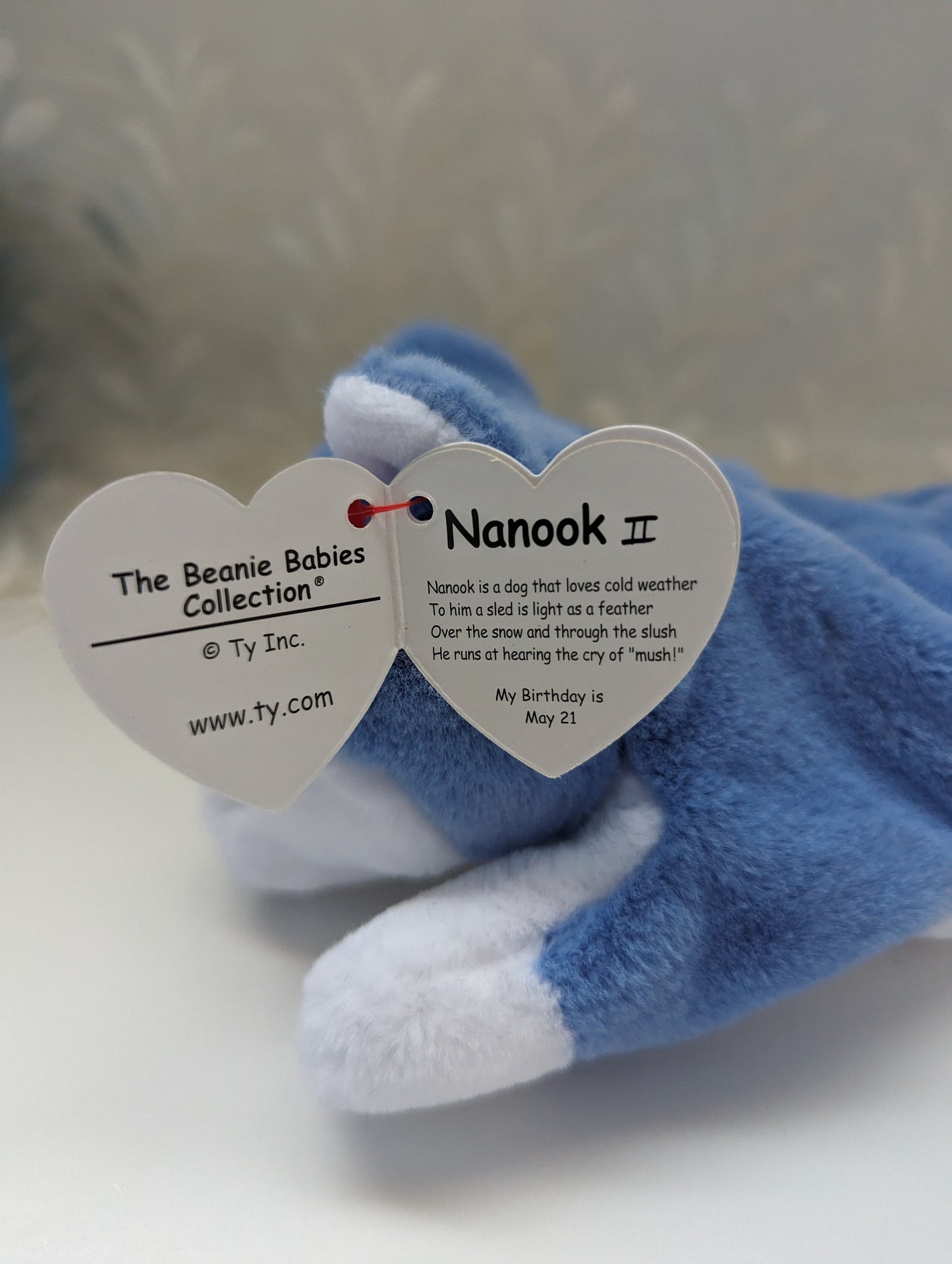 Ty Beanie Baby - Nanook II The Blue Husky (8in) 30th Anniversary - Series 4 - Vintage Beanies Canada