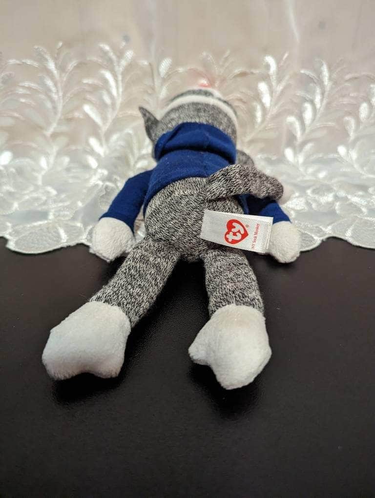 Ty Beanie Baby - New York sock Monkey Wearing Hoodie (10in) No Hang Tag - Vintage Beanies Canada
