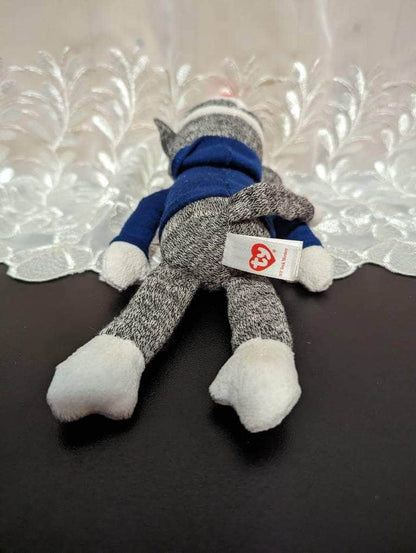 Ty Beanie Baby - New York sock Monkey Wearing Hoodie (10in) No Hang Tag - Vintage Beanies Canada