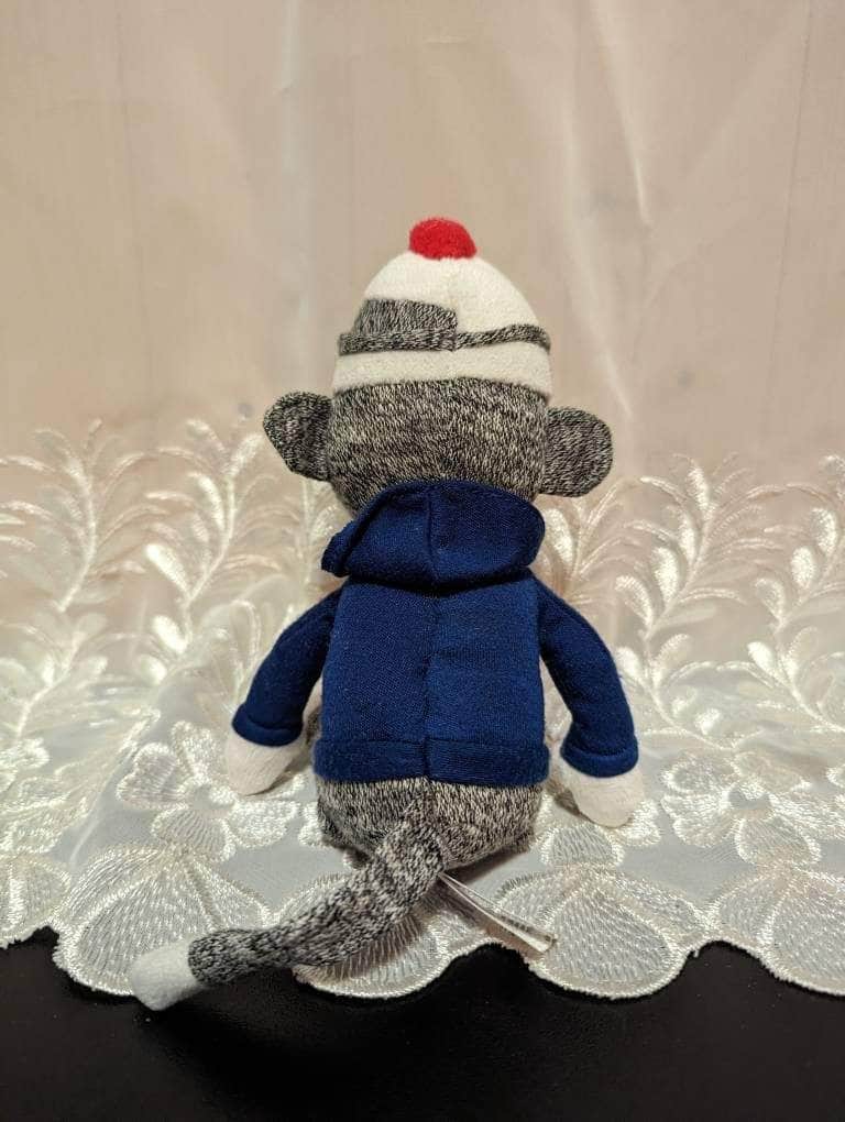 Ty Beanie Baby - New York sock Monkey Wearing Hoodie (10in) No Hang Tag - Vintage Beanies Canada