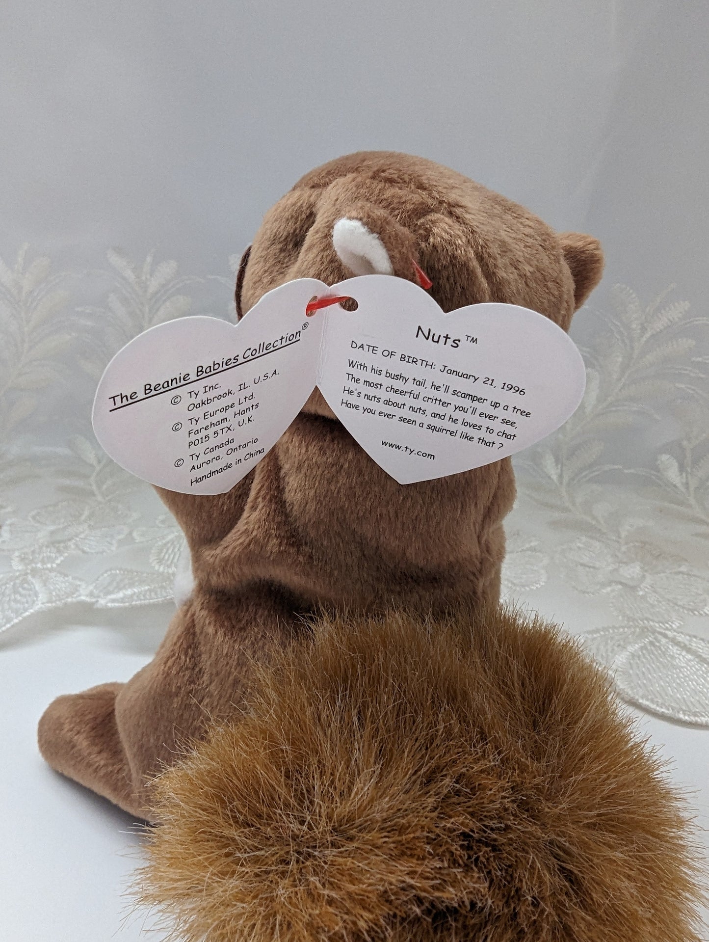 Ty Beanie Baby - Nuts The Squirrel (6in) - Vintage Beanies Canada
