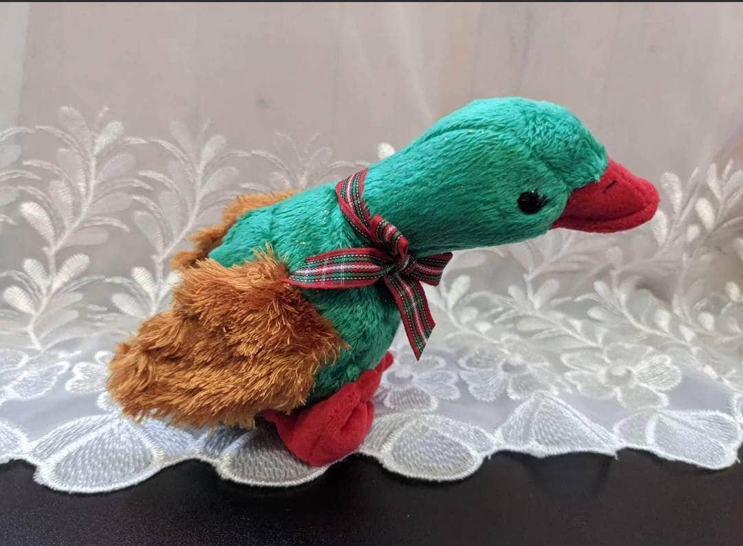 Ty Beanie Baby of the Month - Greetings the Holiday Goose - December 2004 (6.5in) - Vintage Beanies Canada