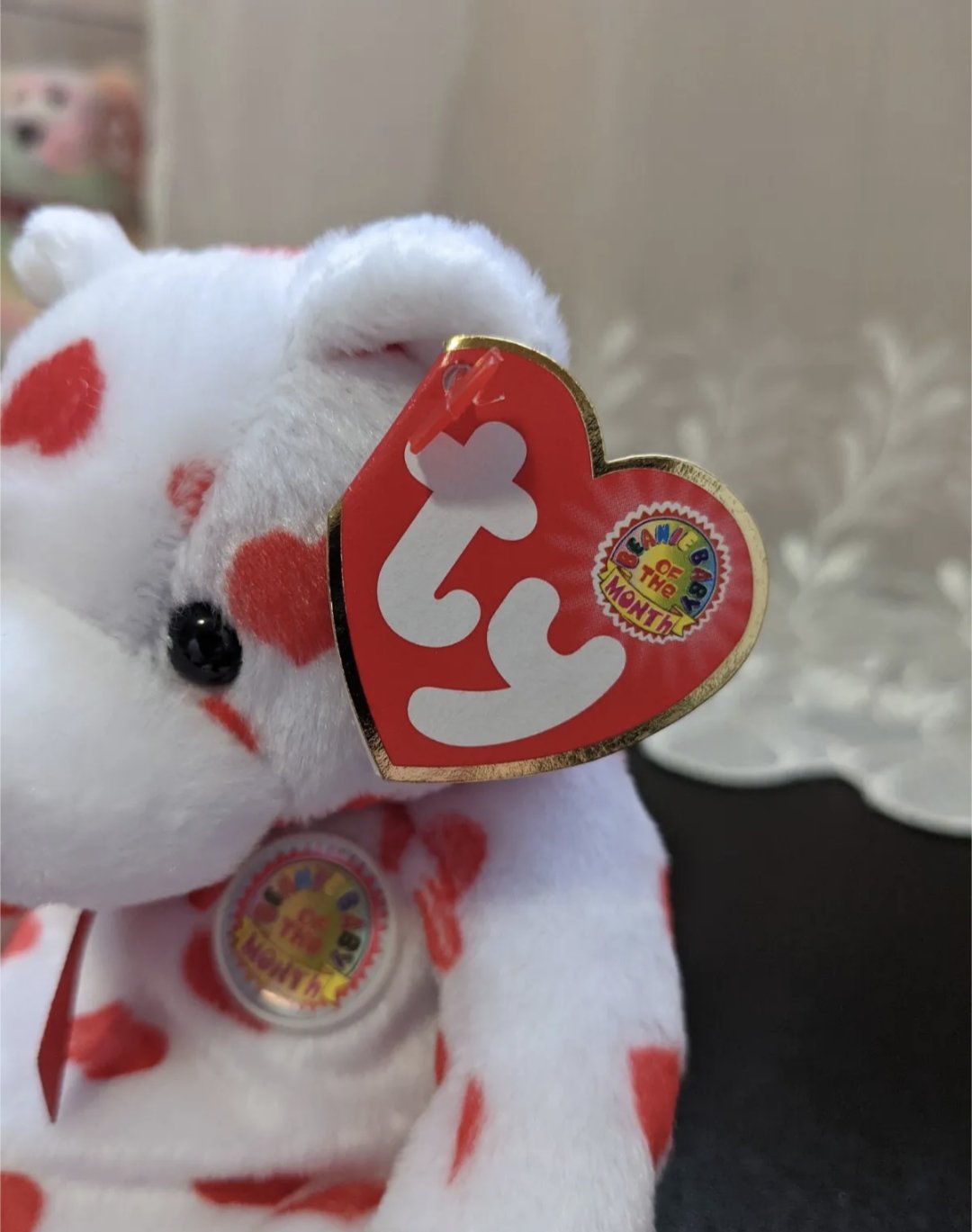 Ty Beanie Baby Of The Month - Heartthrob The Bear (6in) February 2004 - Vintage Beanies Canada
