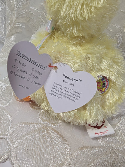 Ty Beanie Baby Of The Month - Peepers The Chick Bird - March 2004 (4.5in) - Vintage Beanies Canada