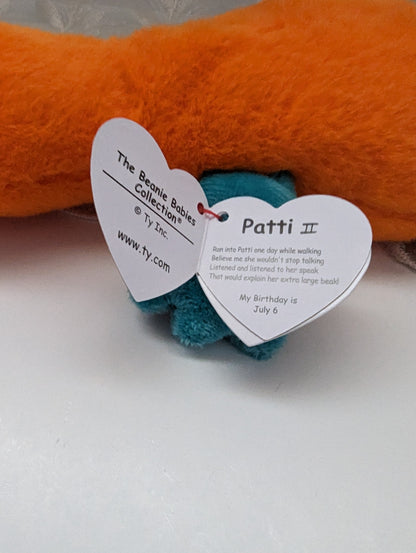 Ty Beanie Baby - Patti II The Orange Platypus - 30th Anniversary (9in) - Vintage Beanies Canada