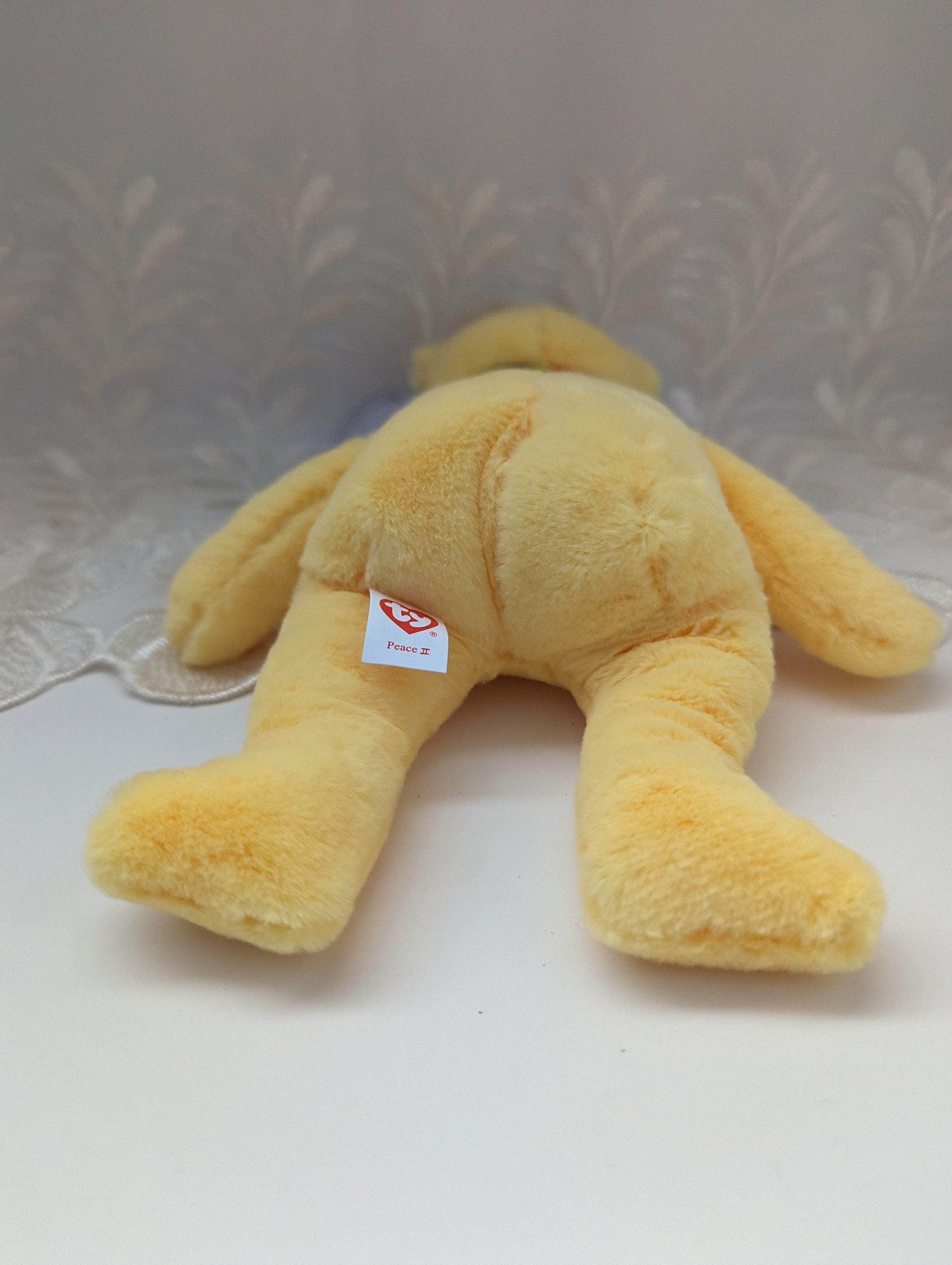 Ty Beanie Baby - Peace II The Yellow Bear - 30th Anniversary (8in) - Vintage Beanies Canada