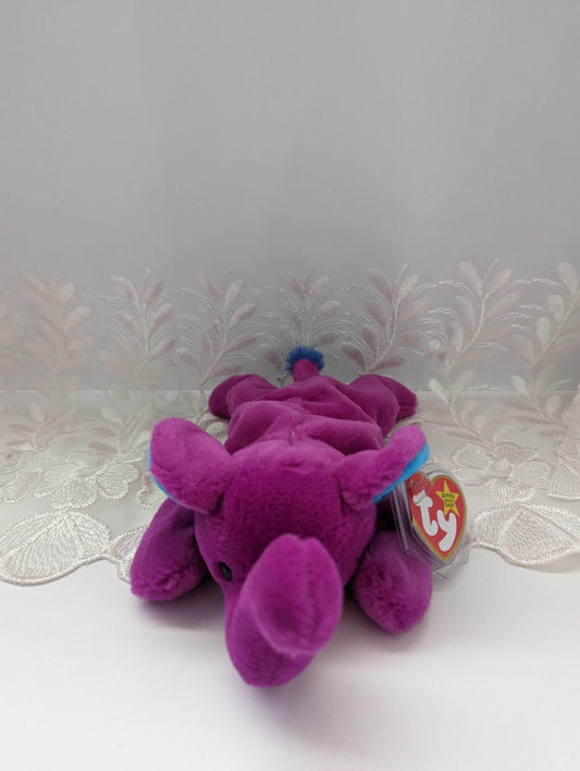 Ty Beanie Baby - Peanut II The Purple Elephant - 30th anniversary (8in) - Vintage Beanies Canada