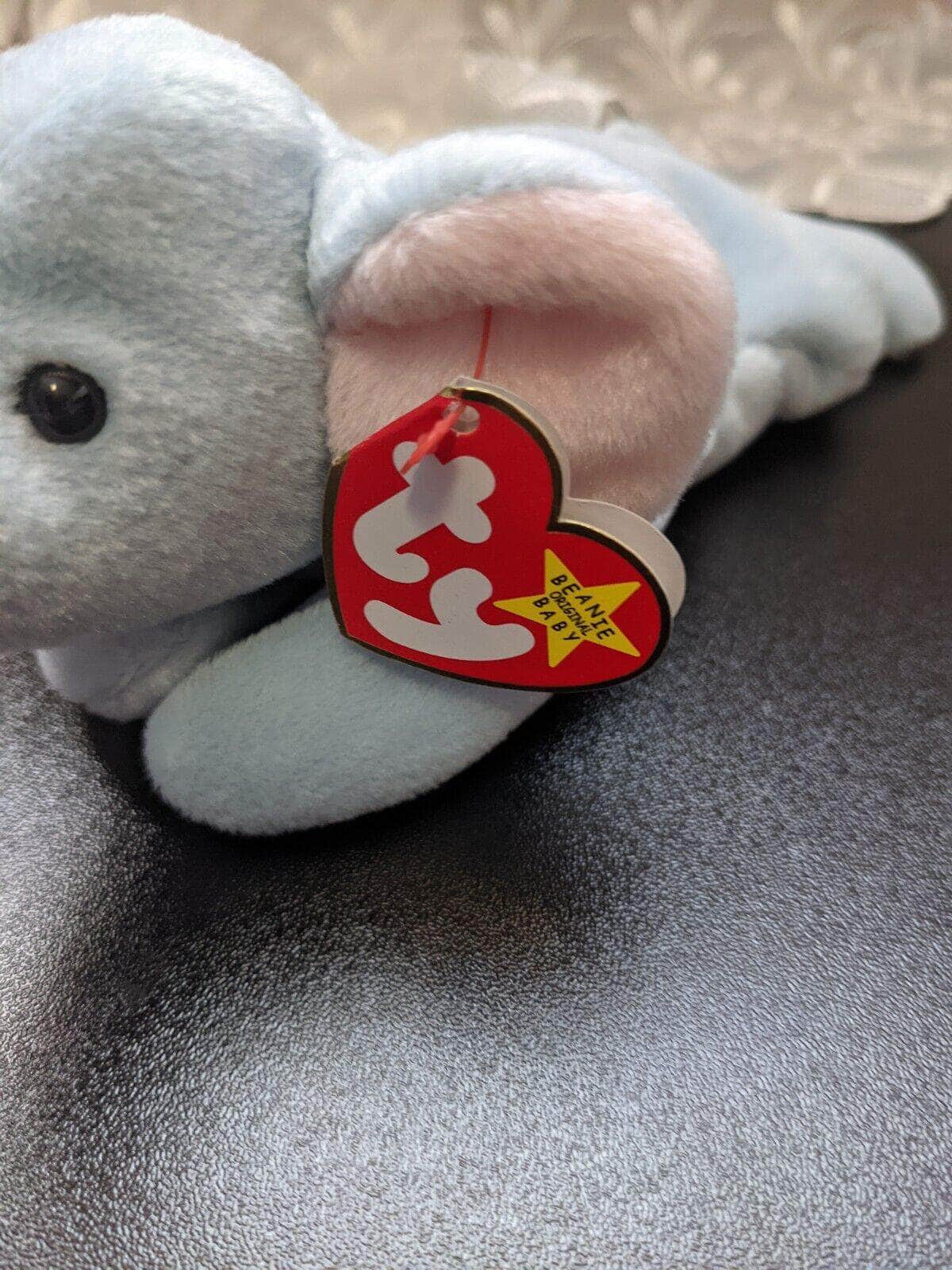 Ty Beanie Baby - Peanut the elephant (8in) - Vintage Beanies Canada