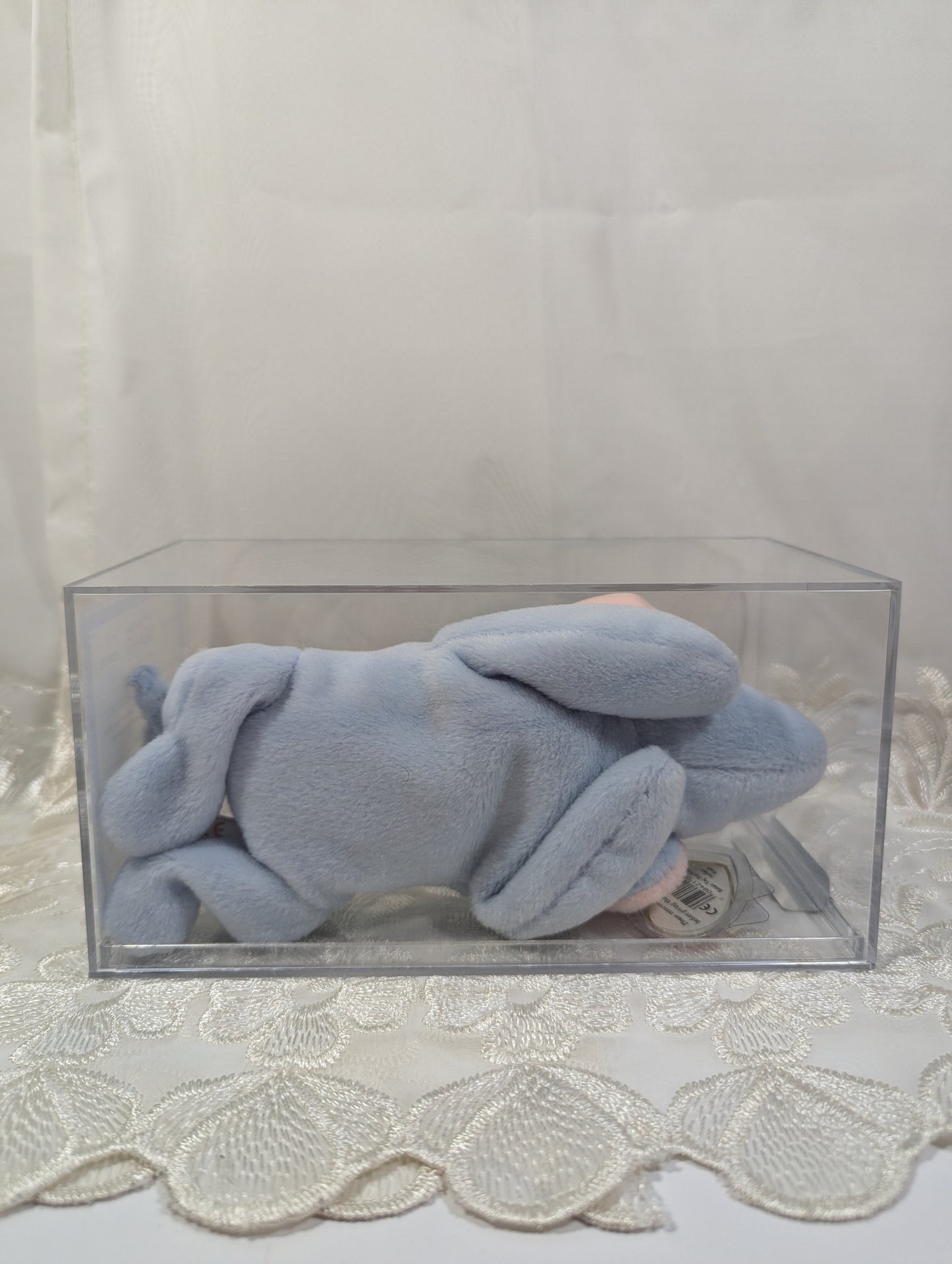 Ty Beanie Baby - Peanut The Light Blue Elephant (8in) *Rare* Near Mint Tag, Authenticated, 3rd Gen - Vintage Beanies Canada