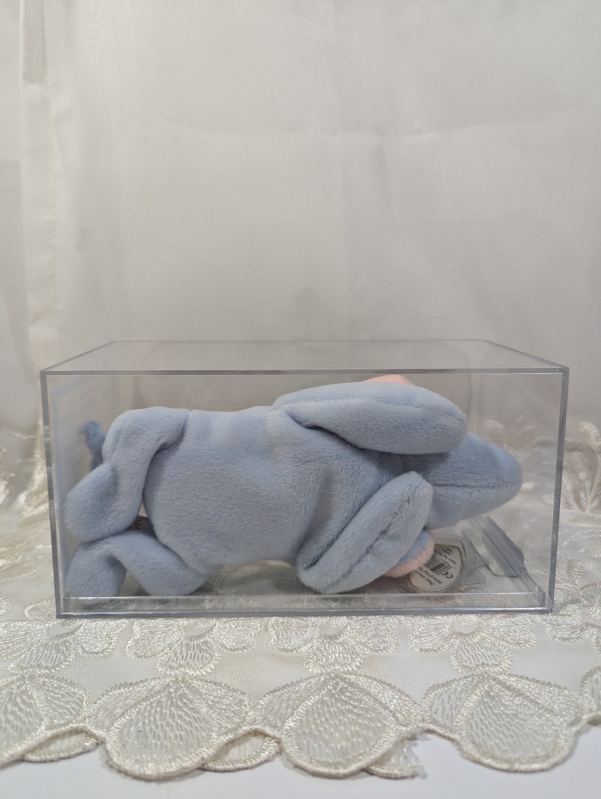 Ty Beanie Baby - Peanut The Light Blue Elephant (8in) *Rare* Near Mint Tag, Authenticated, 3rd Gen - Vintage Beanies Canada