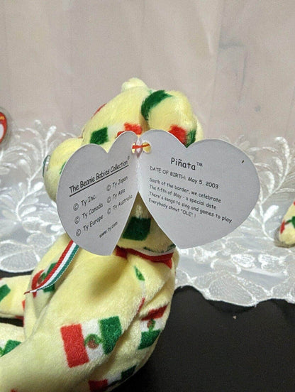 Ty Beanie Baby - Pinata The Mexico Bear - Flag Nose Version (9in) - Vintage Beanies Canada