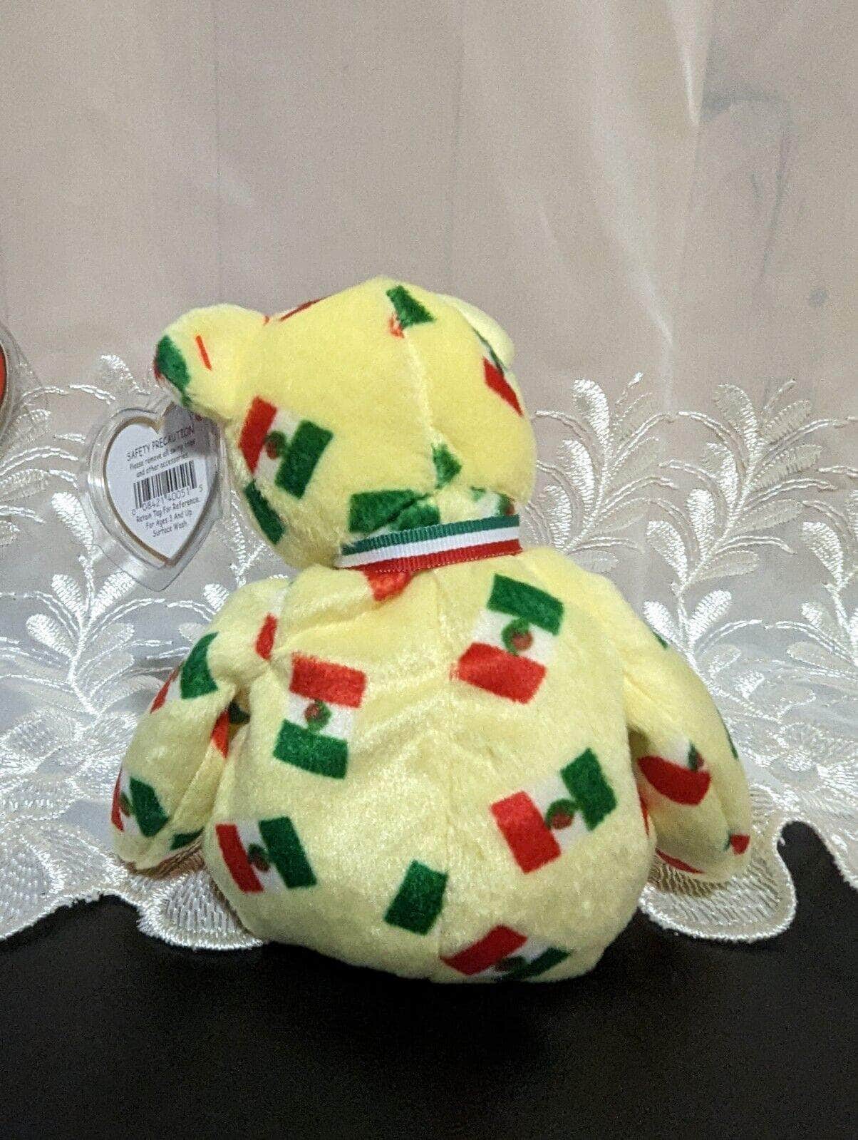Ty Beanie Baby Pinata The Mexico Bear Flag Nose Version (9in