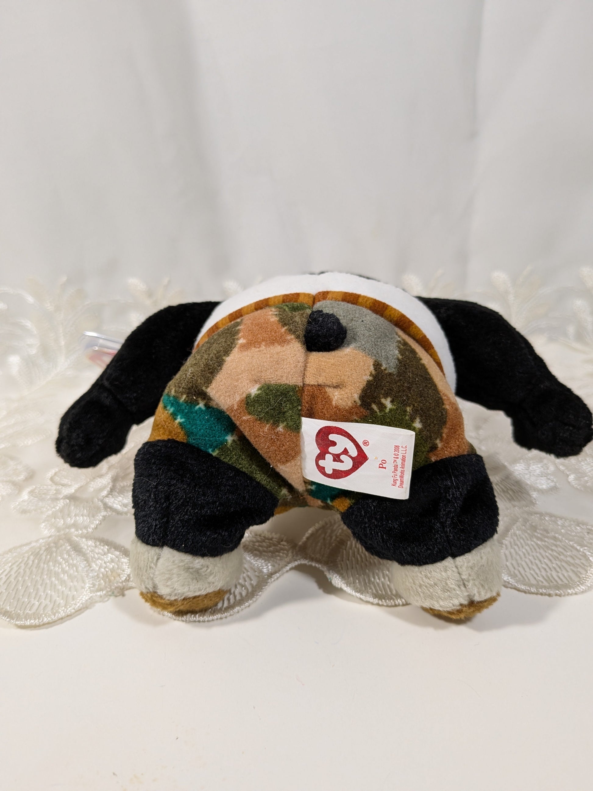 Ty Beanie Baby - Po the Panda from Kung Fu Panda (6in) Non-mint Tag - Vintage Beanies Canada