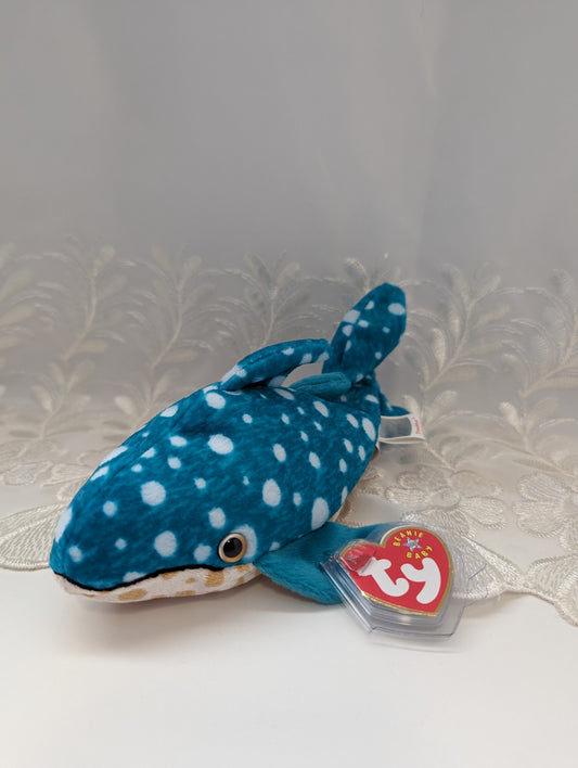 Ty Beanie Baby - Poseidon The Whale Shark (7in) - Vintage Beanies Canada