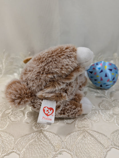 Ty Beanie Baby - Praline the Bunny Rabbit with Easter egg (6 in) - Vintage Beanies Canada
