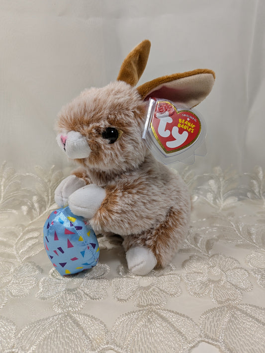 Ty Beanie Baby - Praline the Bunny Rabbit with Easter egg (6 in) - Vintage Beanies Canada