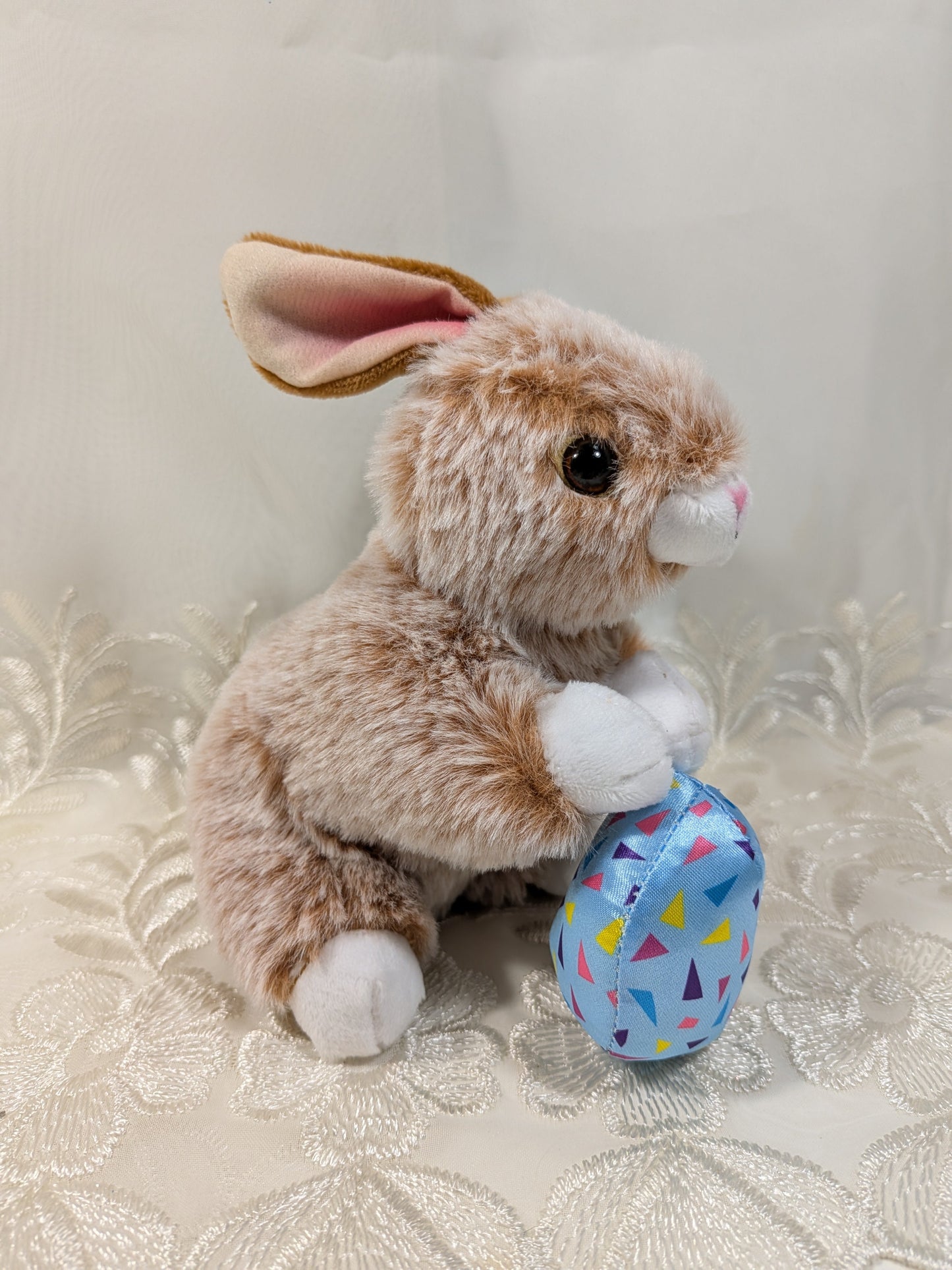 Ty Beanie Baby - Praline the Bunny Rabbit with Easter egg (6 in) - Vintage Beanies Canada