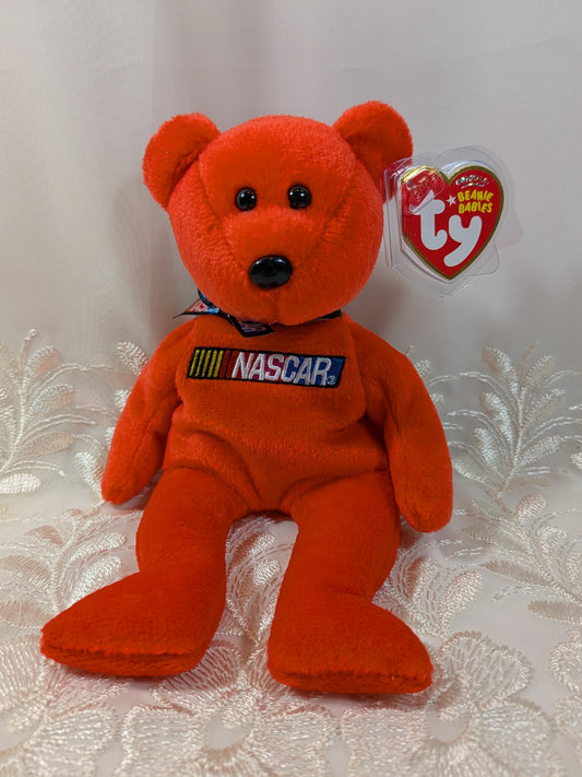 Ty Beanie Baby - Racer The Red Nascar Bear (8.5in) - Vintage Beanies Canada