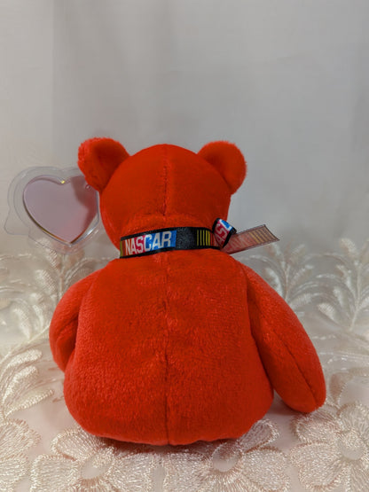 Ty Beanie Baby - Racer The Red Nascar Bear (8.5in) - Vintage Beanies Canada