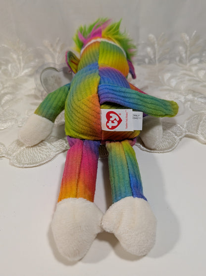 Ty Beanie Baby - Rainbow Sock Monkey (9in) - Vintage Beanies Canada