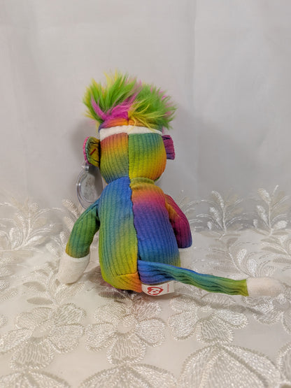 Ty Beanie Baby - Rainbow Sock Monkey (9in) - Vintage Beanies Canada