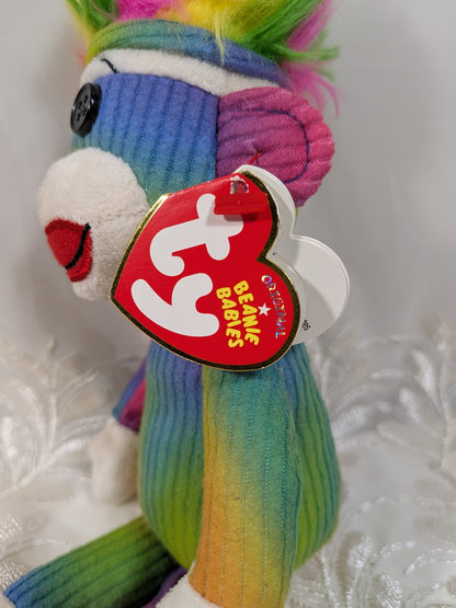 Ty Beanie Baby - Rainbow Sock Monkey (9in) - Vintage Beanies Canada