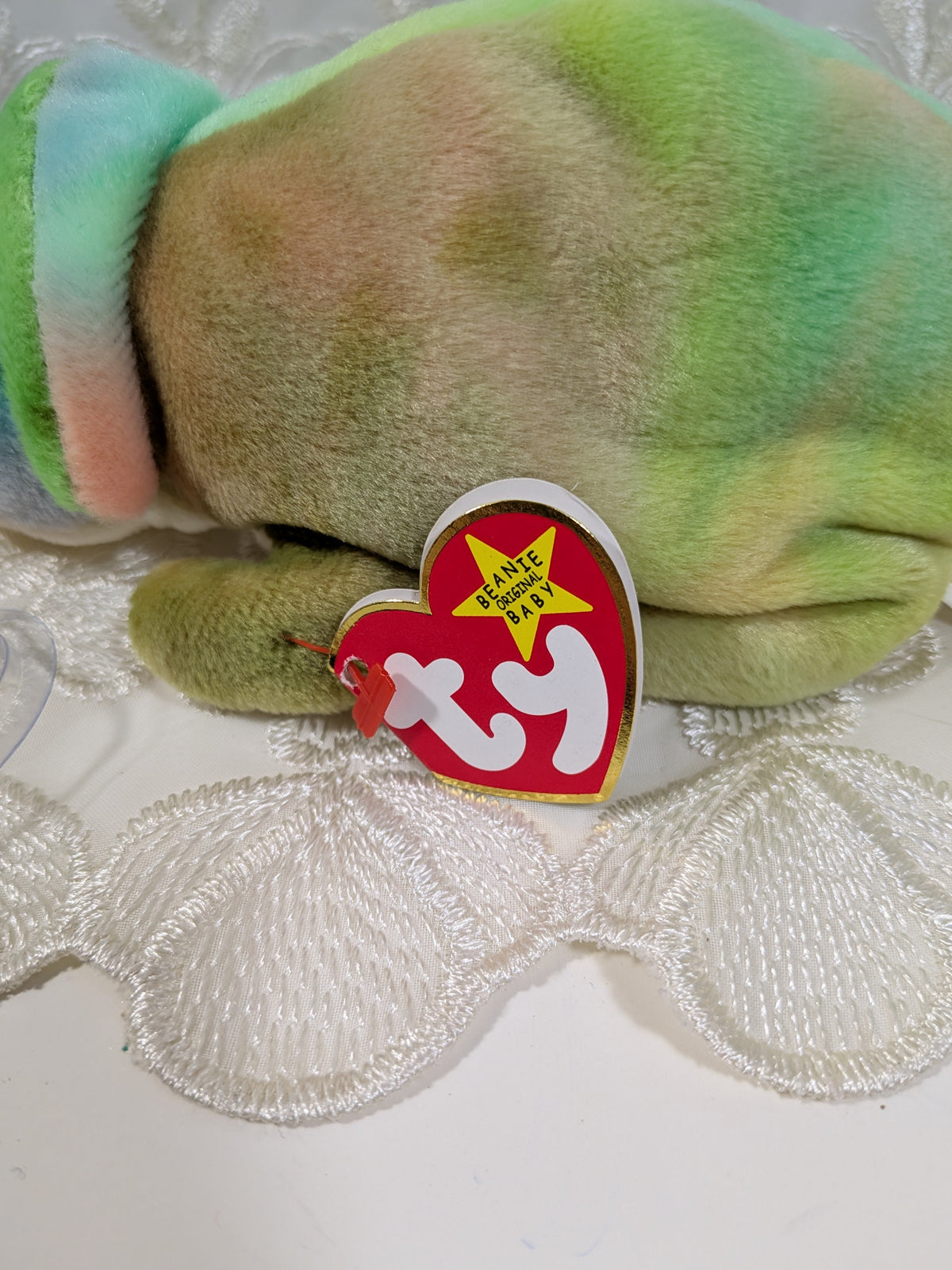 Ty Beanie Baby - Rainbow the Tie Dyed Chameleon (8in) - Vintage Beanies Canada