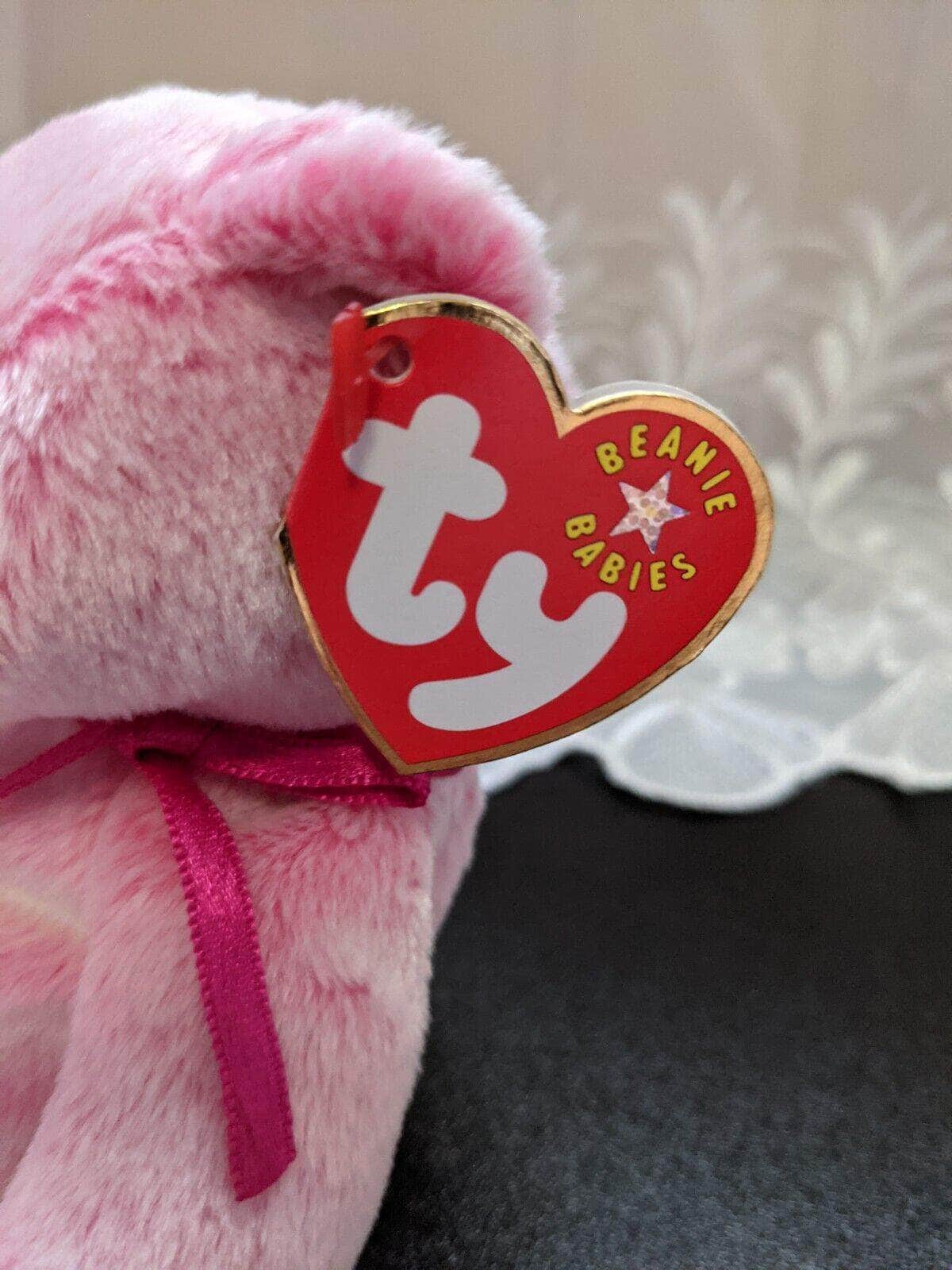 Ty Beanie Baby - Romance The Pink Valentine's Bear (6in) - Vintage Beanies Canada