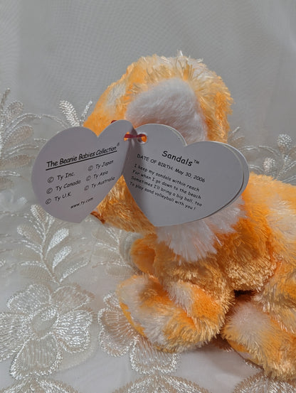 Ty Beanie Baby - Sandals The Orange Tiger (6in) - Vintage Beanies Canada