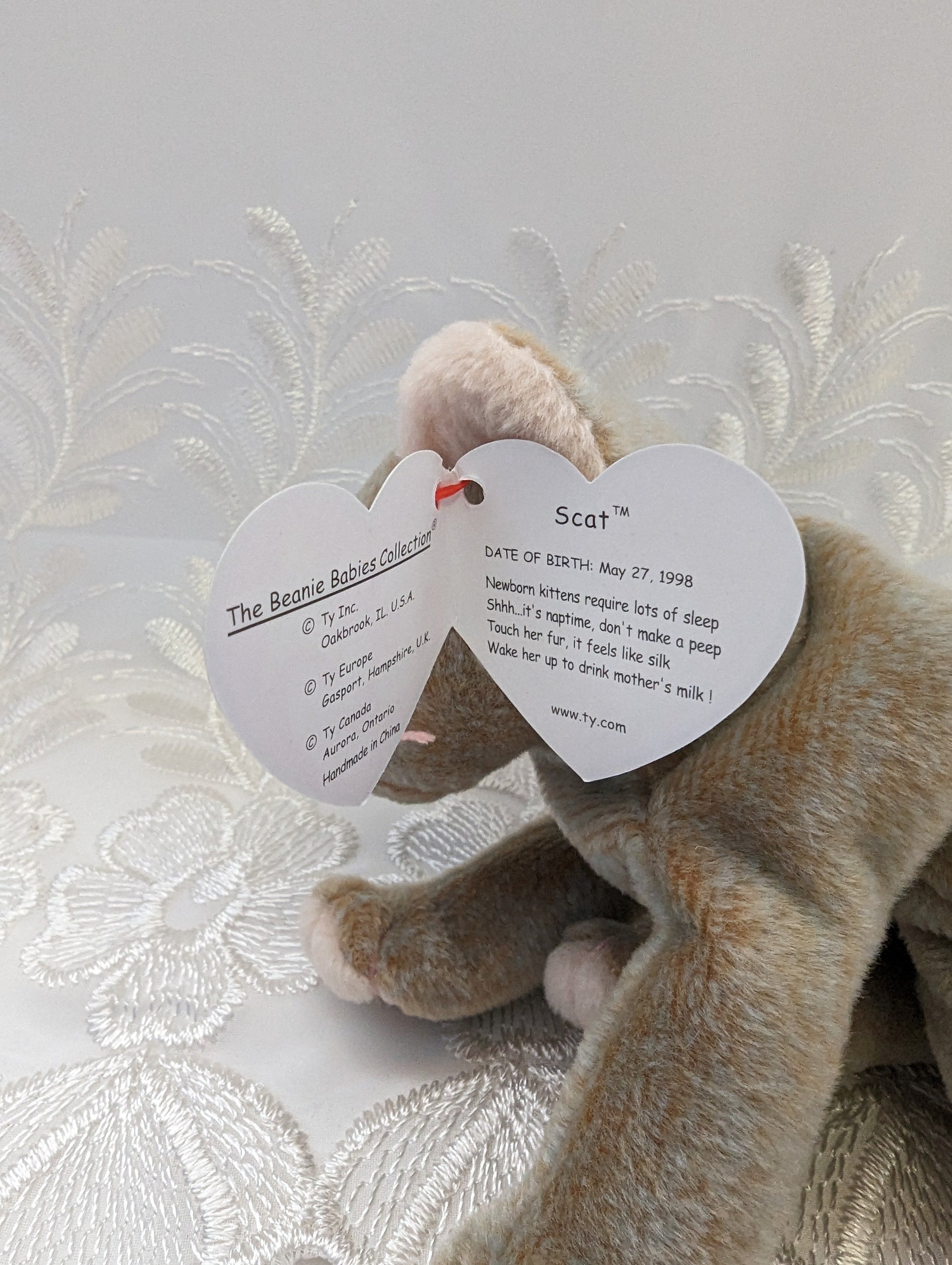 Ty Beanie Baby - Scat The Cat (6in) - Vintage Beanies Canada