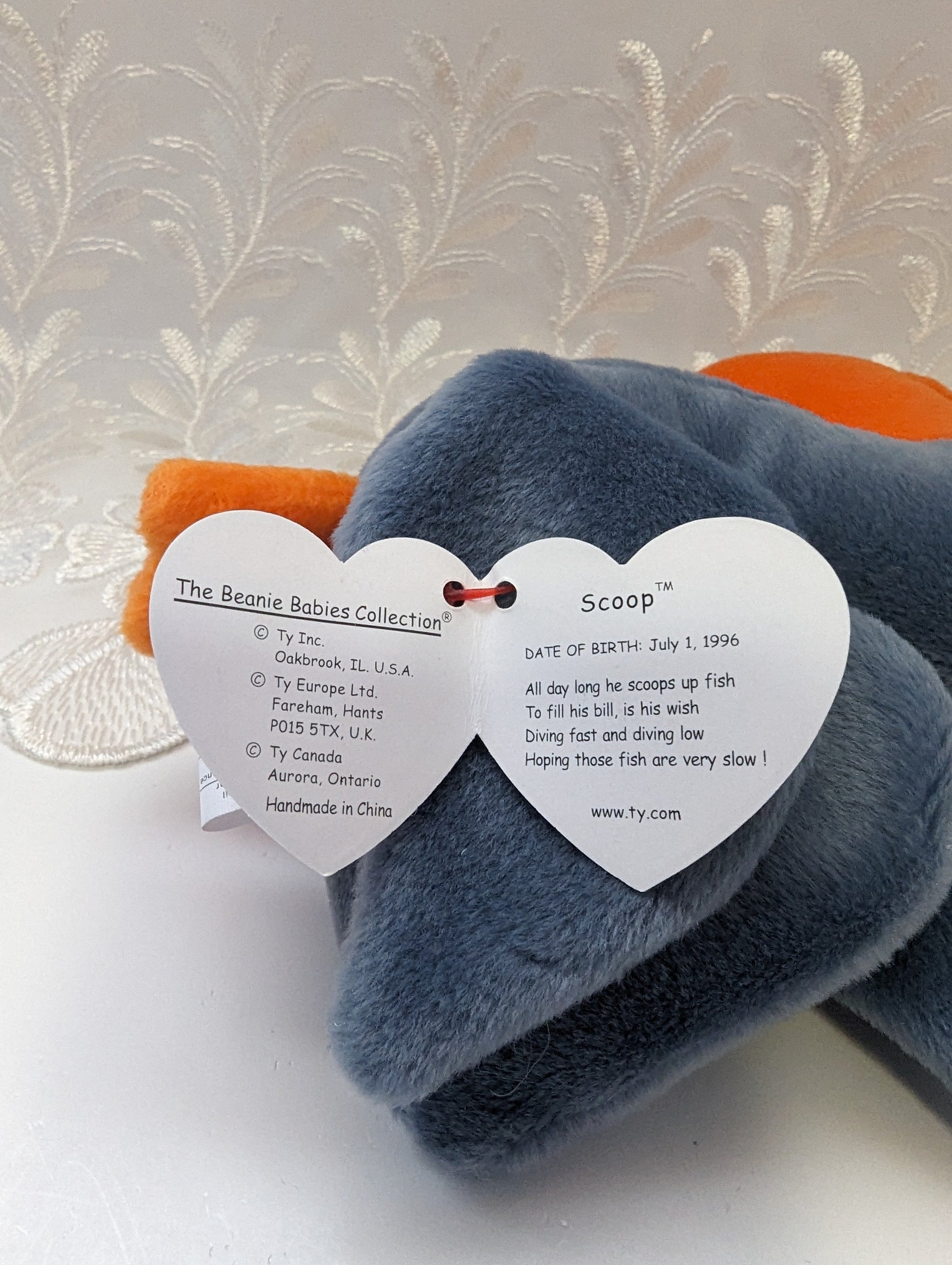 Ty Beanie Baby - Scoop The Pelican (5.5in) - Vintage Beanies Canada