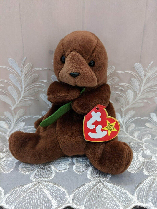 Ty Beanie Baby - Seaweed The Otter (6in) - Vintage Beanies Canada
