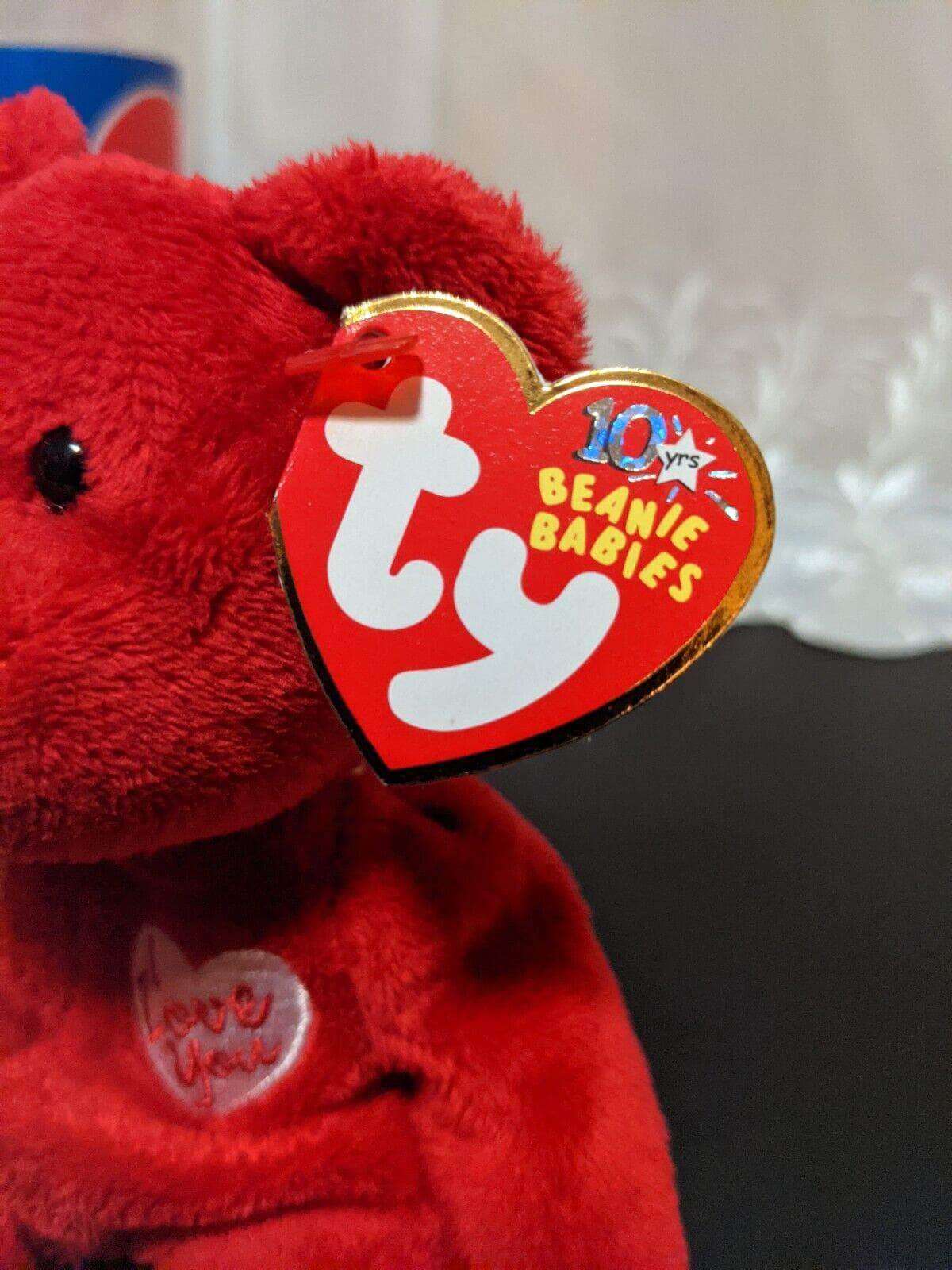 Ty Beanie Baby - Secret The Red Valentine's Day Bear (8.5in) - Vintage Beanies Canada
