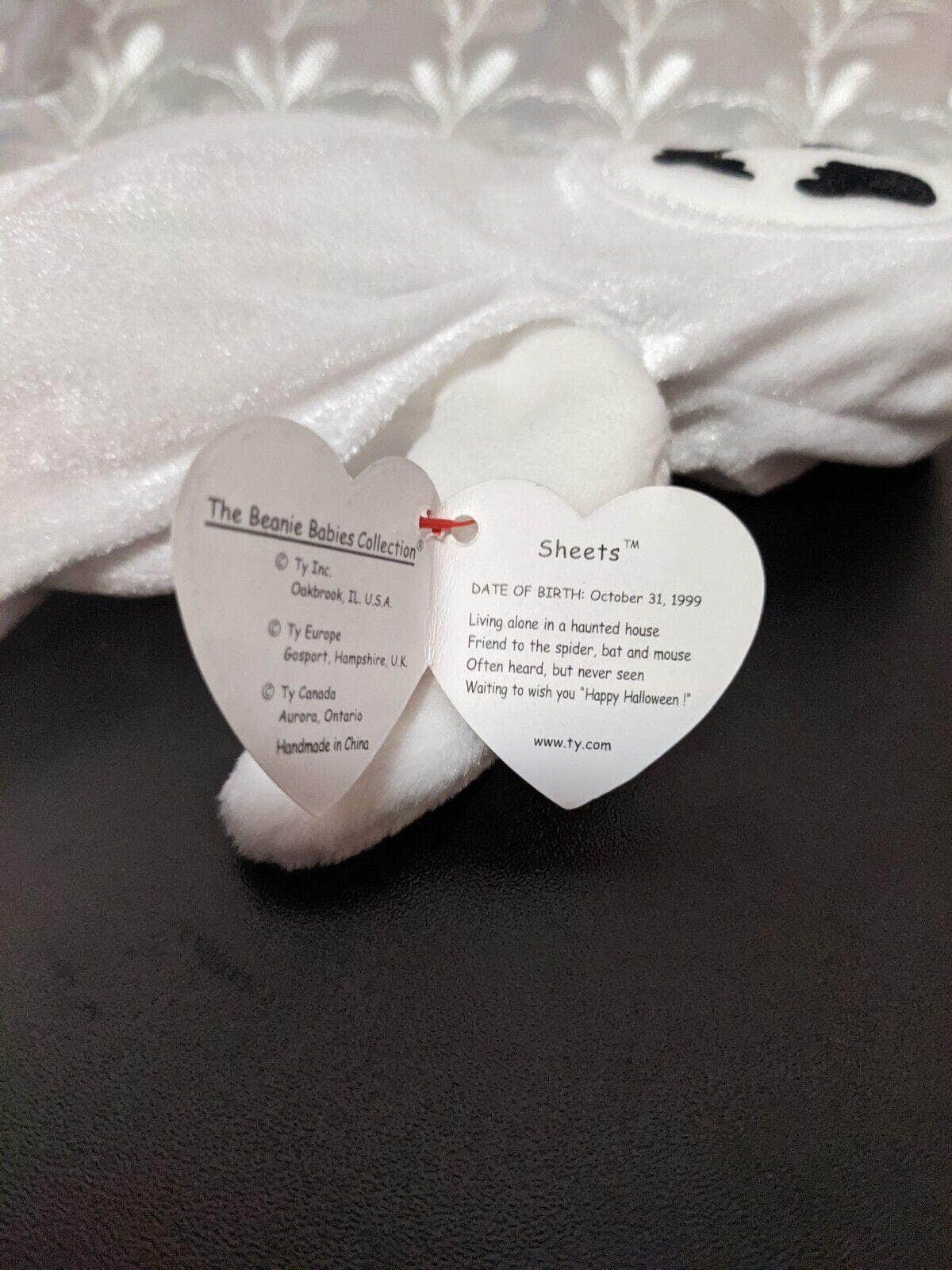 Ty Beanie Baby - Sheets The White Ghost (7in) - Vintage Beanies Canada