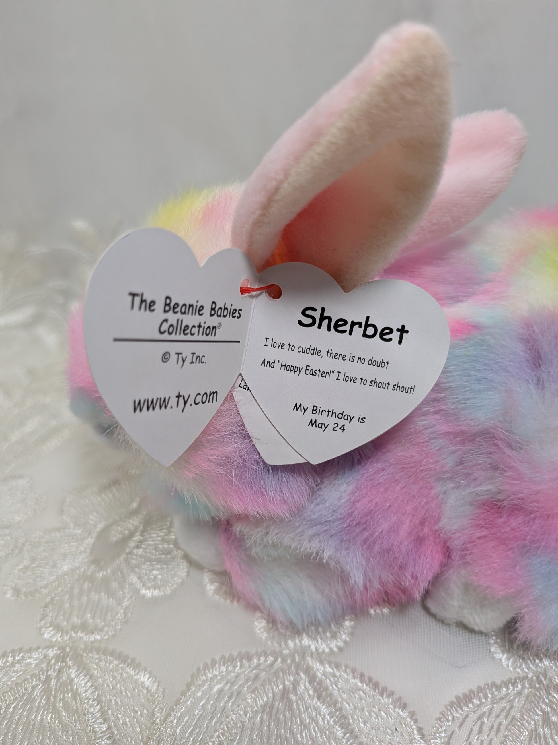 Ty Beanie Baby - Sherbet The Bunny (6 in) - Vintage Beanies Canada