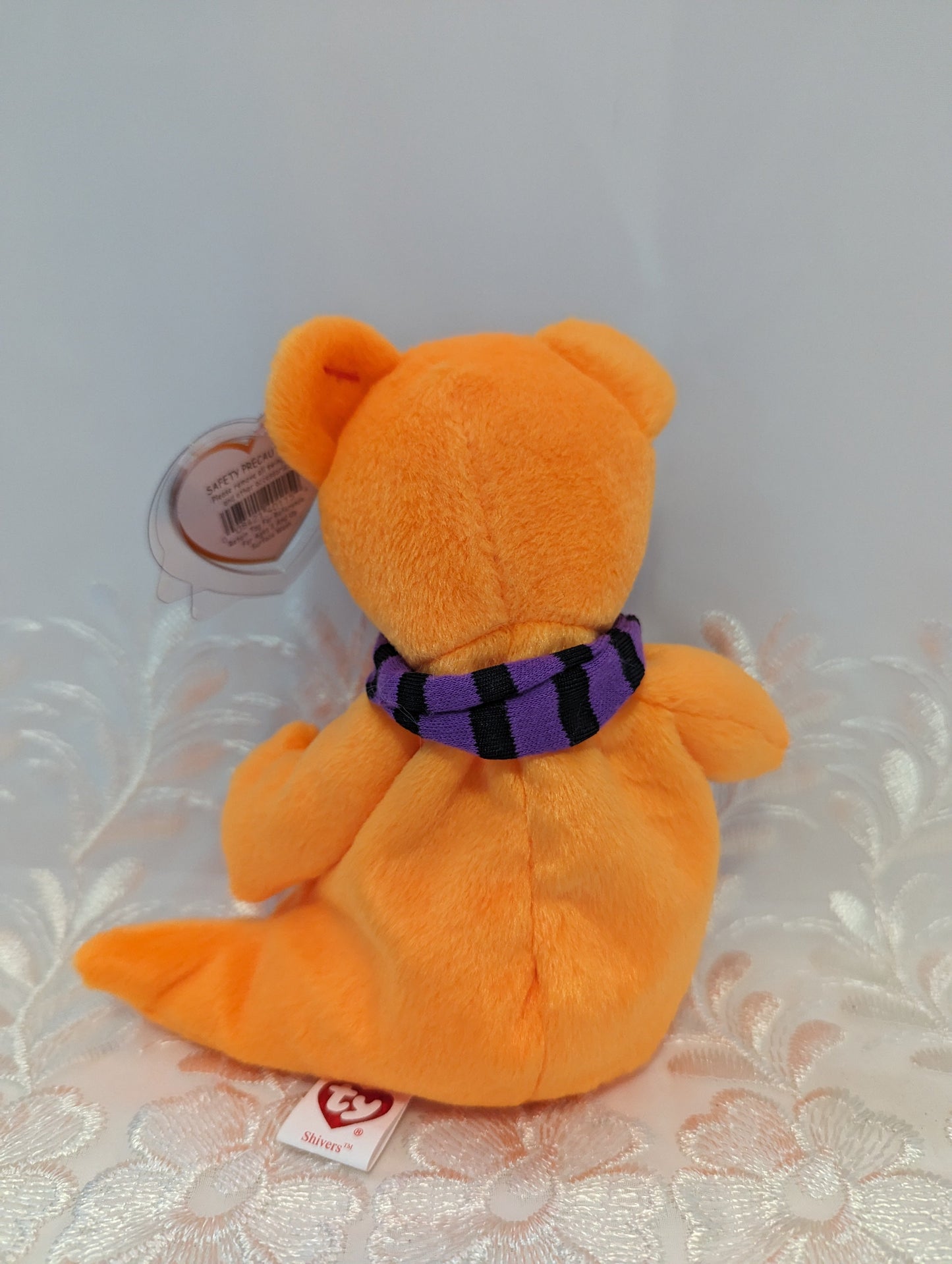 Ty Beanie Baby - Shivers The Orange Ghost Bear (6in) - Vintage Beanies Canada