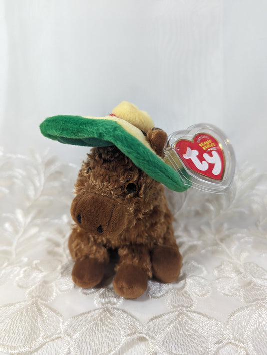 Ty Beanie Baby - Siesta The Donkey With Sombrero (6.5 in) - Vintage Beanies Canada