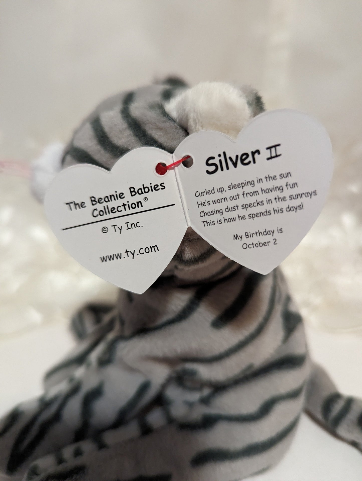 Ty Beanie Baby - Silver II The Cat (6in) 30th Anniversary - Vintage Beanies Canada
