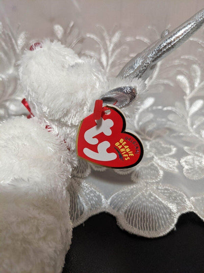Ty Beanie Baby - Sleighbelle The White Reindeer (6in) - Vintage Beanies Canada