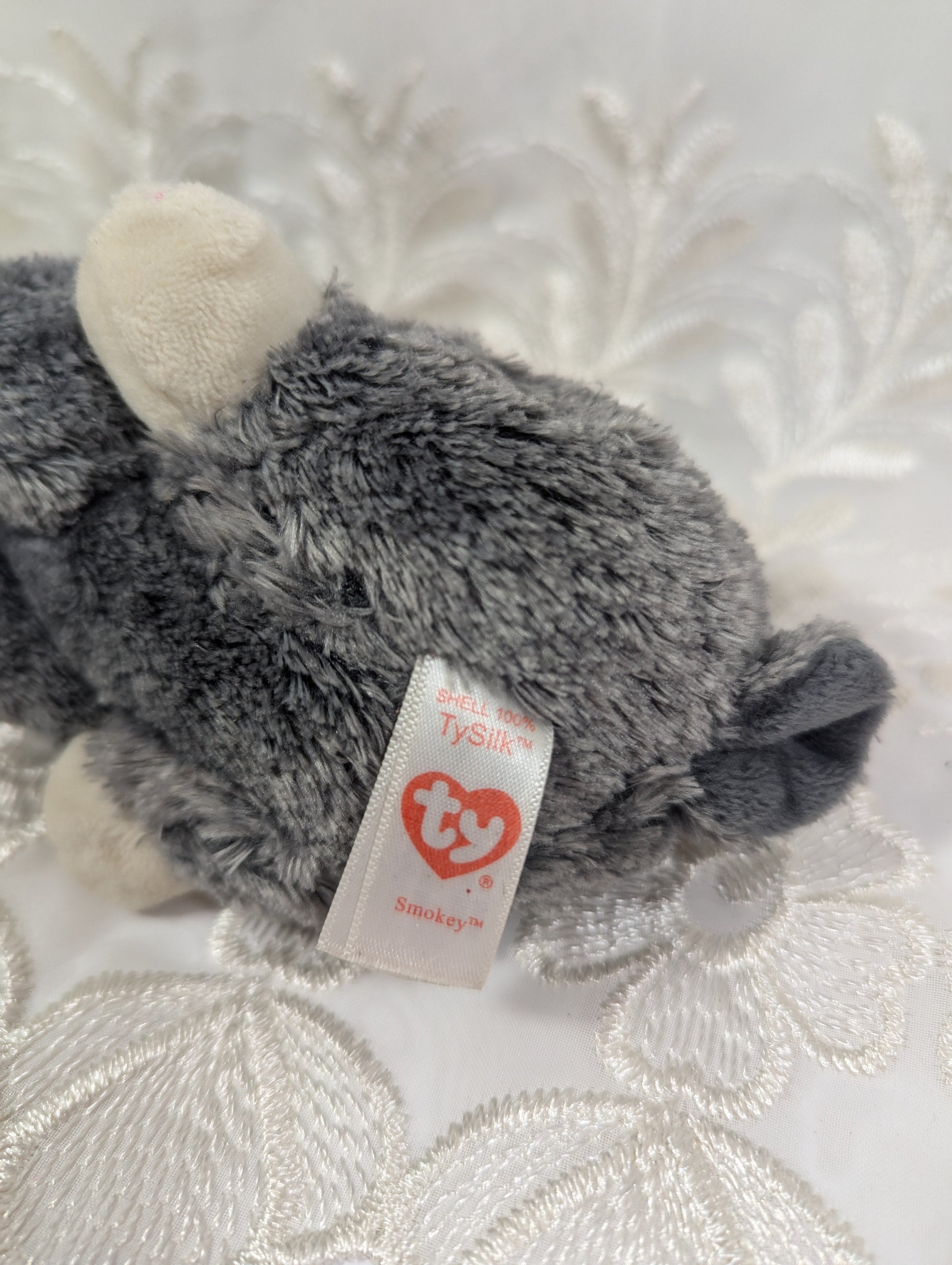 Ty Beanie Baby - Smokey the Bunny (6in) *Rare* No Tag - Vintage Beanies Canada