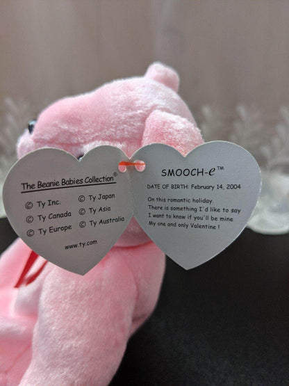 TY Beanie Baby - Smooch-e the Pink Bear (8 in) - Vintage Beanies Canada