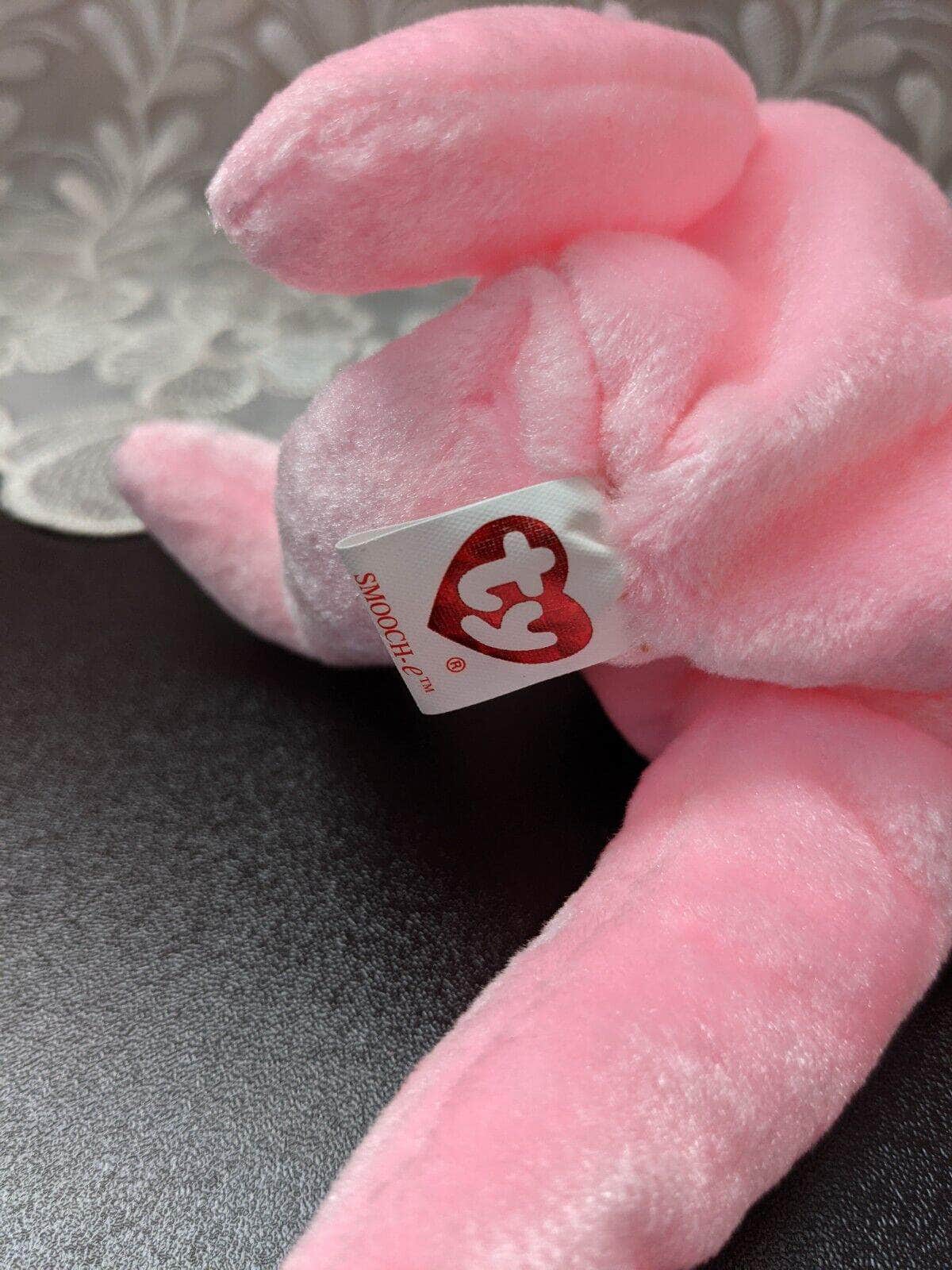 TY Beanie Baby - Smooch-e the Pink Bear (8 in) - Vintage Beanies Canada
