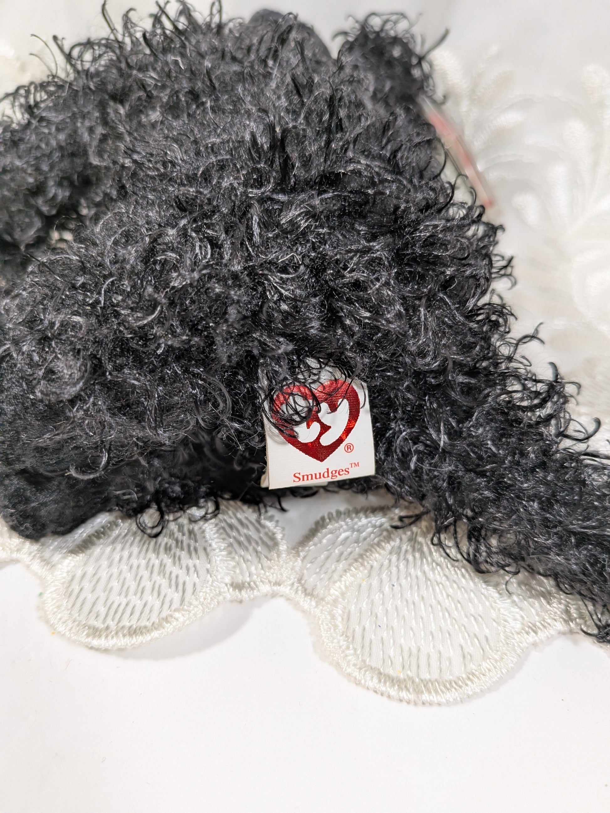 Ty Beanie Baby - Smudges The Black Curly Haired Dog (6in) - Vintage Beanies Canada