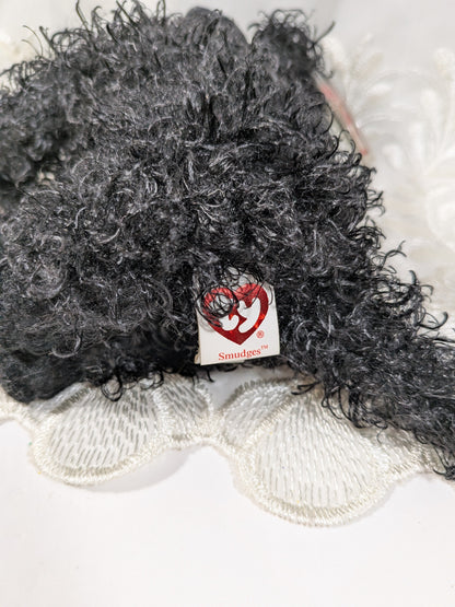 Ty Beanie Baby - Smudges The Black Curly Haired Dog (6in) - Vintage Beanies Canada