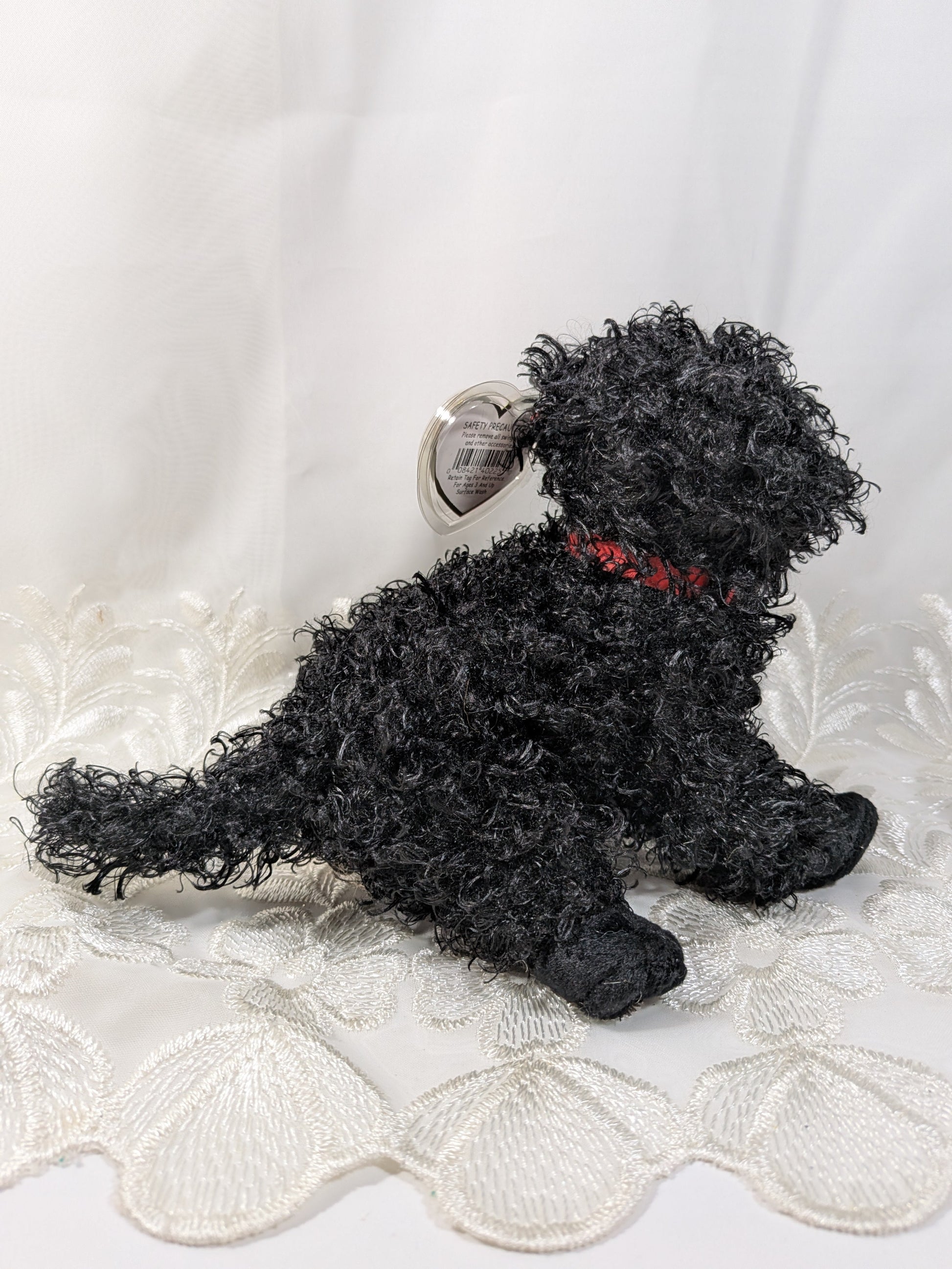 Ty Beanie Baby - Smudges The Black Curly Haired Dog (6in) - Vintage Beanies Canada