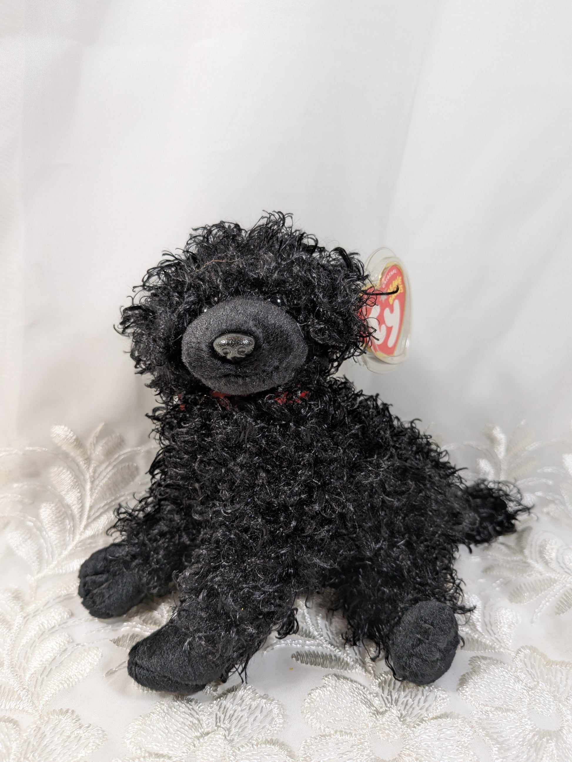 Ty Beanie Baby - Smudges The Black Curly Haired Dog (6in) - Vintage Beanies Canada