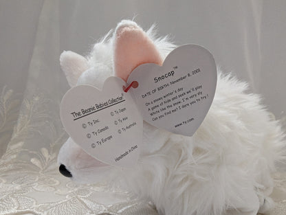 Ty Beanie Baby- Snocap The Arctic Wolf (9in) - Vintage Beanies Canada