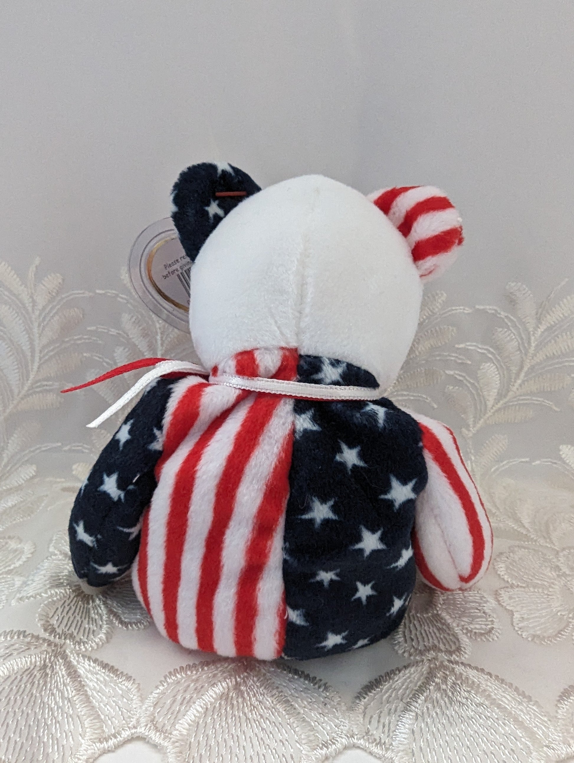 Ty Beanie Baby - Spangle The USA Bear White Face Version (8.5in) - Vintage Beanies Canada